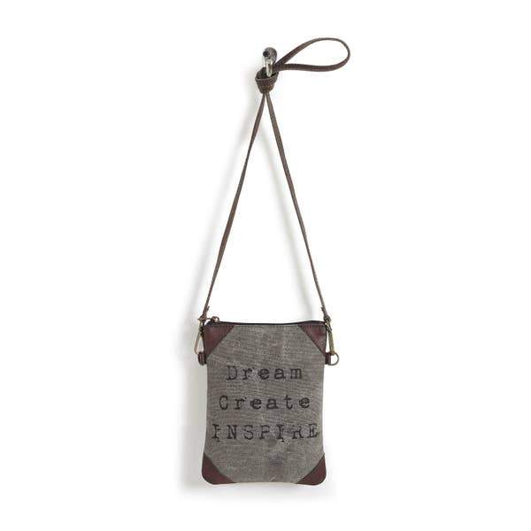 Mona B Dream Create Inspire Upcycled Canvas ID Pouch M-5434 