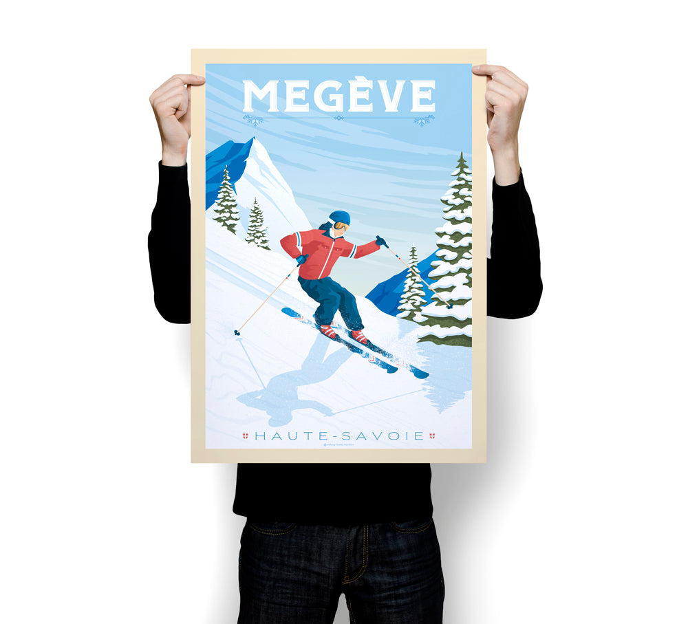 Affiche de la station de ski de Megève 