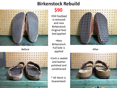 Birkenstock Repair at Model Shoe Renew in Berkeley CA