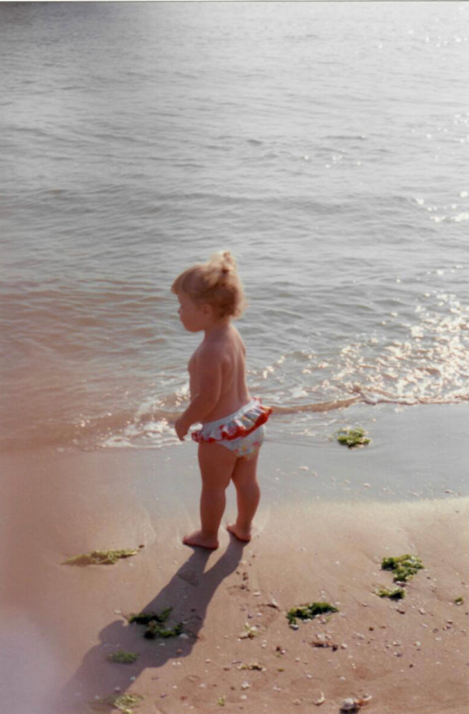 The author as a child on the beach