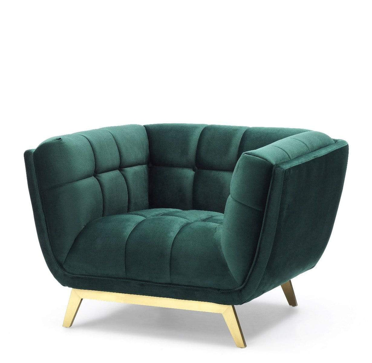 mid century green armchair