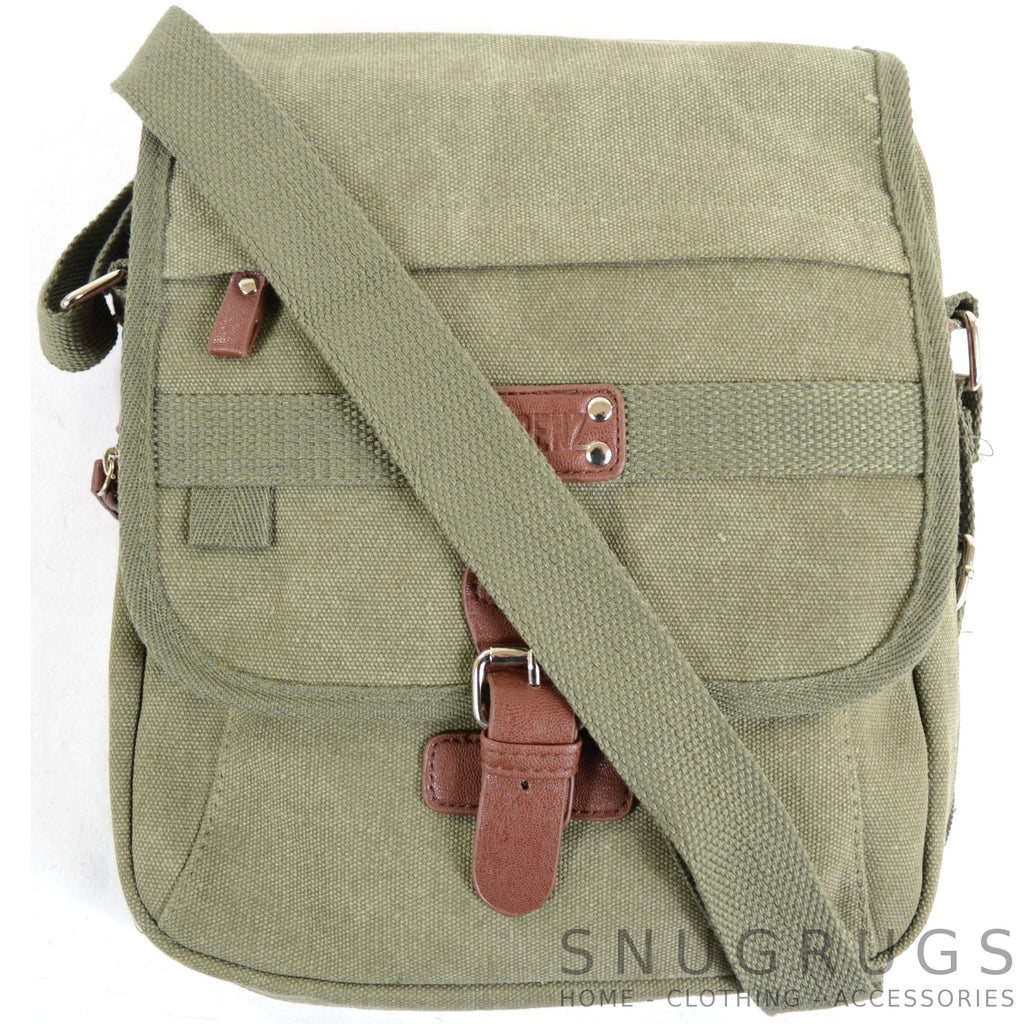 Canvas Cross Body Travel Bag - Green – SNUGRUGS