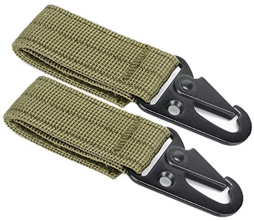 Tactical Gear Clip Band Gear Keeper Pouch Key Chain Nylon Belt Hanger Keychain 
