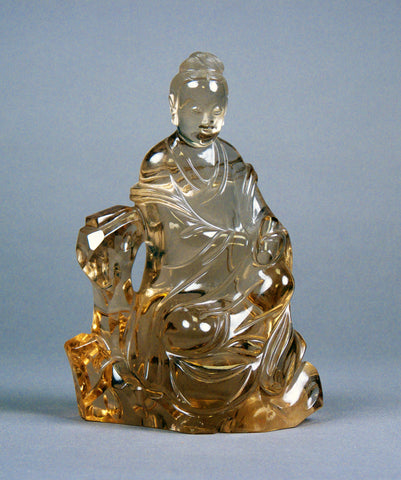Guanyin carved of smoked crystal, 18th century China. (Metropolitan Museum of Art)