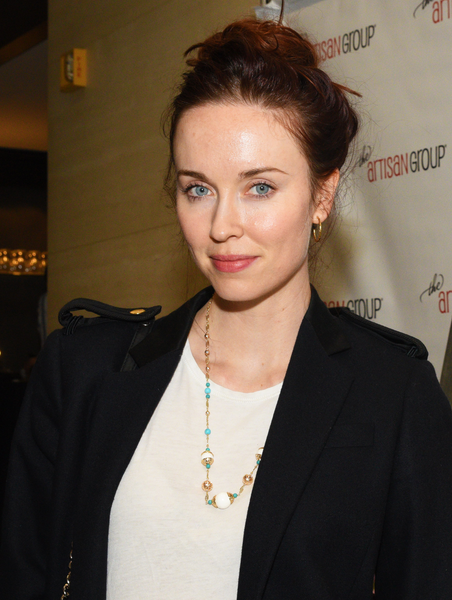 Yun Boutique Realm of Peace necklace and bracelets look gorgeous on Elyse Levesque of The Originals at 2018 Pre-Oscars Luxury Gifting Lounge