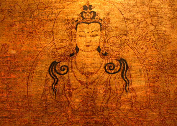 The multi-chain necklaces on Bodhisattva portraits are always so elegant.