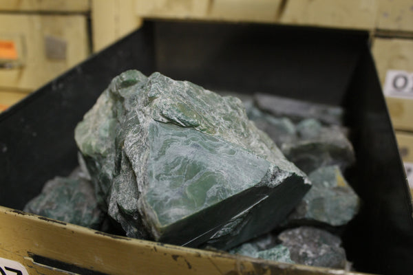 A piece of jade rough. Masters know the geographical origin of stones on sight. (Christine Lin/ Yun Boutique)