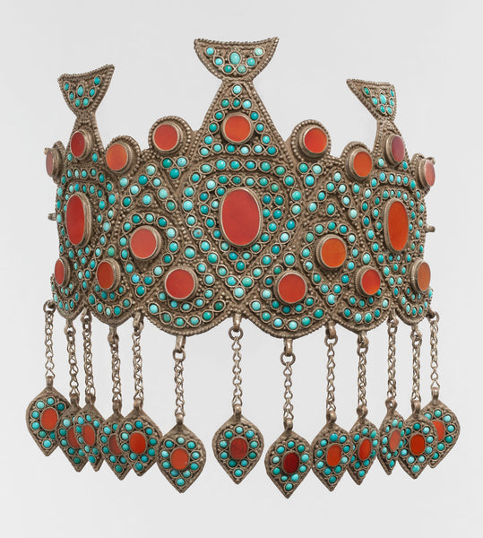 Crown with turquoise. From Central Asia or Iran. (Metropolitan Museum)