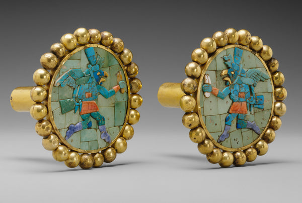 Pair of Earflares, Winged Messengers from Peru. (Metropolitan Museum)