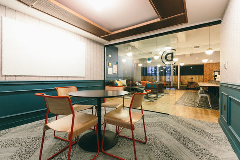 Meeting room of WeWork office at Pen Station.