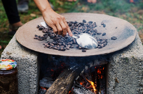 roasting cacao