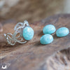 Bague elfique "Elwing" Amazonite - Ajustable - Illustrations & Bijoux fantaisie ClairObscur Art