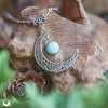 Collier "Luna" Amazonite, taille de la chaine au choix - Illustrations & Bijoux fantaisie ClairObscur Art