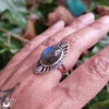 Bague "Ayshwara" Labradorite en Argent 925, ajustable - Illustrations & Bijoux fantaisie ClairObscur Art