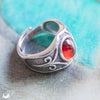 Bague Chevalière mixte "Éros" ajustable, en Argent 925 pierre au choix - Précommande - Illustrations & Bijoux fantaisie ClairObscur Art