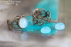 Bague elfique "Elwing" Calcédoine aqua - Illustrations & Bijoux fantaisie ClairObscur Art