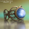 Bague elfique "Elwing" Cyanite - Ajustable - Illustrations & Bijoux fantaisie ClairObscur Art