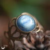 Bague elfique "Elwing" Cyanite - Ajustable - Illustrations & Bijoux fantaisie ClairObscur Art