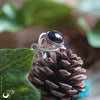 Bague elfique "Elwing" Onyx - Ajustable - Illustrations & Bijoux fantaisie ClairObscur Art