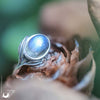 Bague "Flore" Labradorite en Argent 925, ajustable - Illustrations & Bijoux fantaisie ClairObscur Art