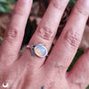 Bague "Flore" Opale en Argent 925, ajustable - Illustrations & Bijoux fantaisie ClairObscur Art