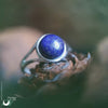 Bague "Gaïa" Lapis lazuli en Argent 925, ajustable - Illustrations & Bijoux fantaisie ClairObscur Art