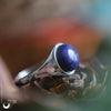 Bague "Gaïa" Lapis lazuli en Argent 925, ajustable - Illustrations & Bijoux fantaisie ClairObscur Art