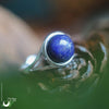 Bague "Gaïa" Lapis lazuli en Argent 925, ajustable - Illustrations & Bijoux fantaisie ClairObscur Art