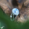 Bague "Gaïa" Pierre de Lune arc-en-ciel en Argent 925, ajustable - Illustrations & Bijoux fantaisie ClairObscur Art