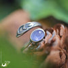 Bague "Plume" Tanzanite ajustable en Argent 925, ajustable - Illustrations & Bijoux fantaisie ClairObscur Art