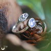 Bague "Plume" Tanzanite ajustable en Argent 925, ajustable - Illustrations & Bijoux fantaisie ClairObscur Art