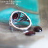 Bague "Swan" Grenat ajustable, en Argent 925 - Illustrations & Bijoux fantaisie ClairObscur Art