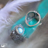 Bague "Swan" Labradorite ajustable, en Argent 925 - Précommande - Illustrations & Bijoux fantaisie ClairObscur Art