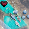 Boucles d'Oreilles Fantaisie Cyanite - Illustrations & Bijoux fantaisie ClairObscur Art