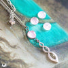 Collier "Ananta" Quartz rose - Illustrations & Bijoux fantaisie ClairObscur Art