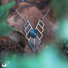 Collier "Athena" Labradorite, acier inoxydable - Illustrations & Bijoux fantaisie ClairObscur Art