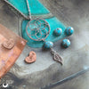 Collier "Fleur de Vie" Turquoise - Illustrations & Bijoux fantaisie ClairObscur Art