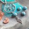 Collier "Fleur de Vie" Turquoise - Illustrations & Bijoux fantaisie ClairObscur Art