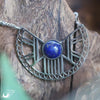 Collier "Héra" Lapis lazuli, acier inoxydable - Illustrations & Bijoux fantaisie ClairObscur Art