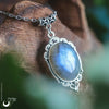 Collier "Leda" Labradorite - taille de la chaine personnalisable - Illustrations & Bijoux fantaisie ClairObscur Art