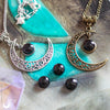 Collier "Luna" Onyx - Illustrations & Bijoux fantaisie ClairObscur Art