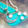 Collier "Luna" Quartz rose - Illustrations & Bijoux fantaisie ClairObscur Art