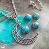 Collier "Luna" Turquoise - Illustrations & Bijoux fantaisie ClairObscur Art