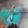 Collier MOON et perle de Labradorite - Illustrations & Bijoux fantaisie ClairObscur Art