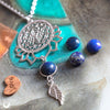 Collier "Sri Yantra Lotus" Lapis Lazuli - Illustrations & Bijoux fantaisie ClairObscur Art