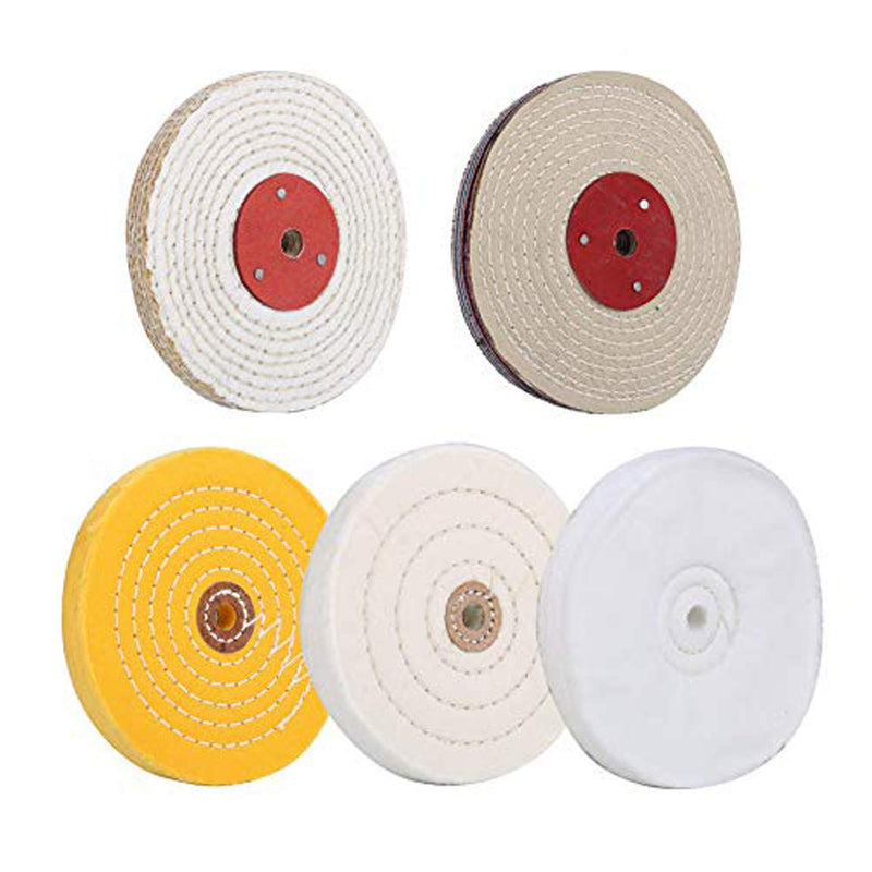 2 Pack Loose Flannel 10 inch Soft Buffing Polishing Wheel （30 Ply） for Bench Grinder with 3/4 Arbor Hole 