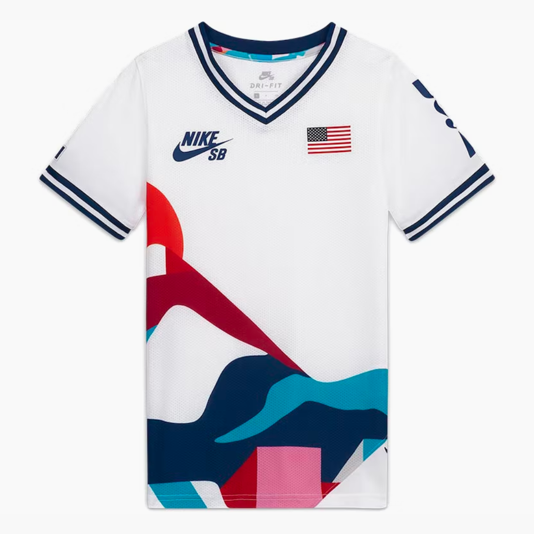Nike SB x USA Federation Crew (Youth) Jersey White/Brave Blue - CZ7770 100 - Archive Sneakers