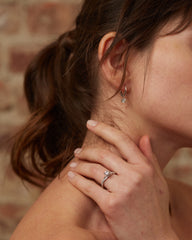 Sirius Drop Earrings - White Gold - Multiple Sizes