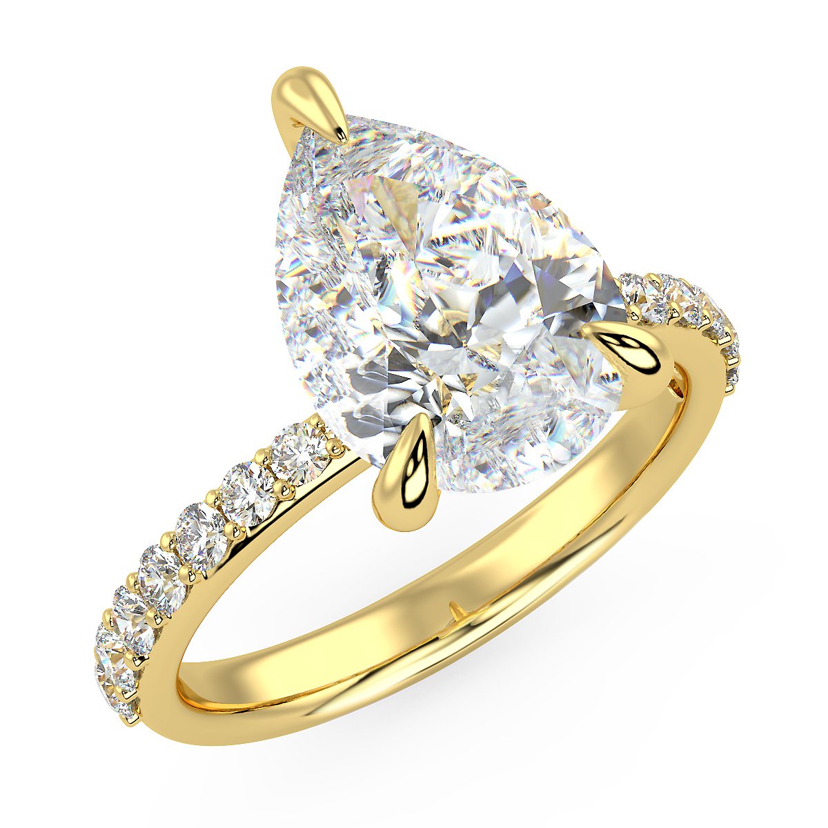 Meteor Engagement Ring in Yellow Gold