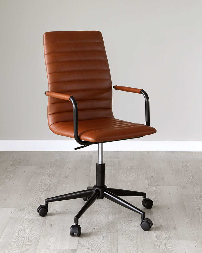 Foster Tan Faux Leather Office Chair